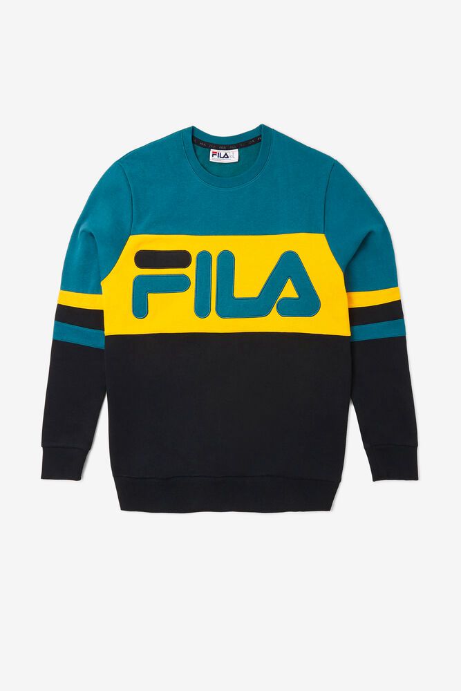 Fila Sweatshirt Herre Sort/Blå Freddie OUS-265403